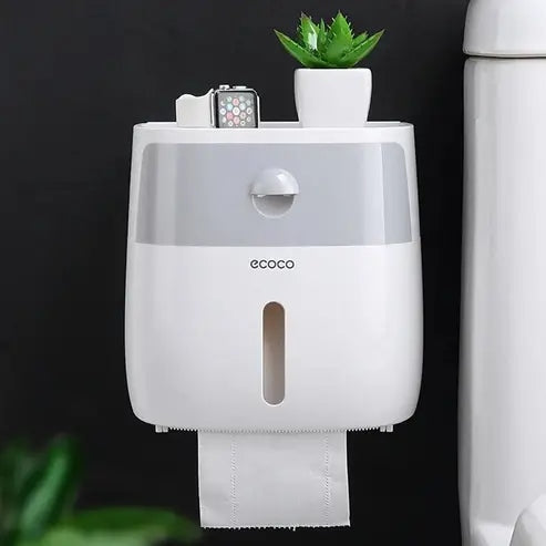 ecoco Double Layer Wall-Mounted Toilet Paper Holder