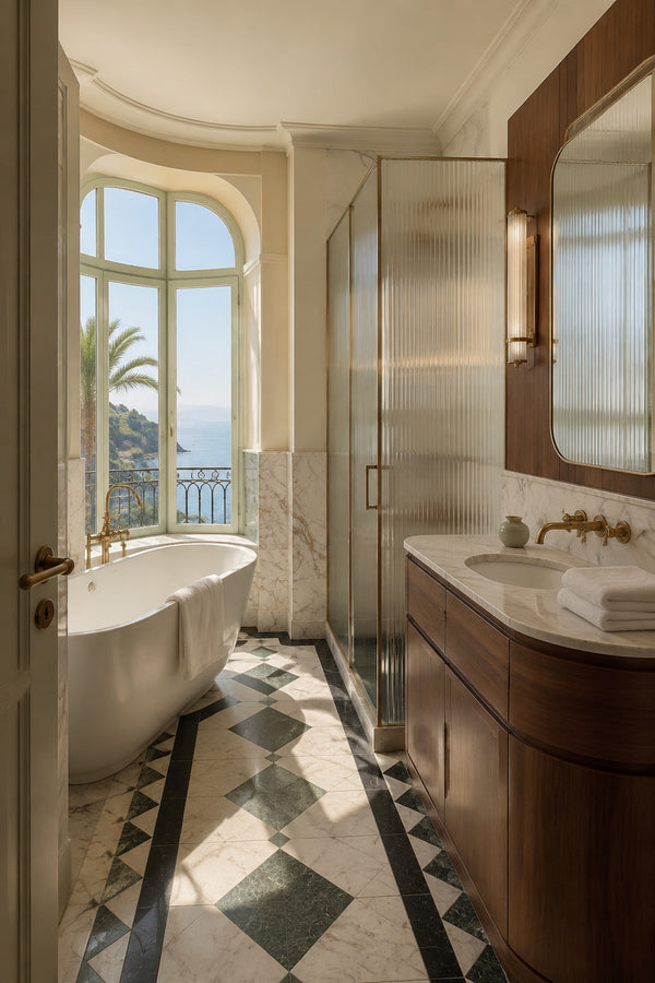 French Riviera Art Deco villa with geometric interiors and Mediterranean views