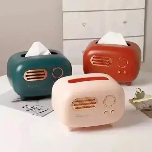 Vintage Tissue Box Facial Tissue Holders Cartoon retro radio shape tissue box dispenser · Dondepiso