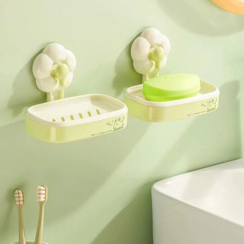 Flower-Shaped Suction Cup Soap Box