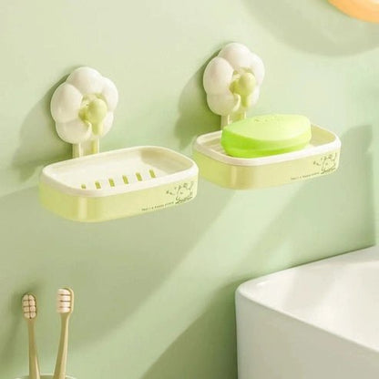 Flower-Shaped Suction Cup Soap Box