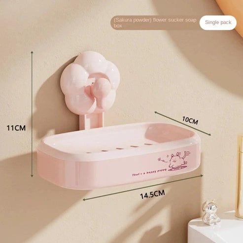 Flower-Shaped Suction Cup Soap Box