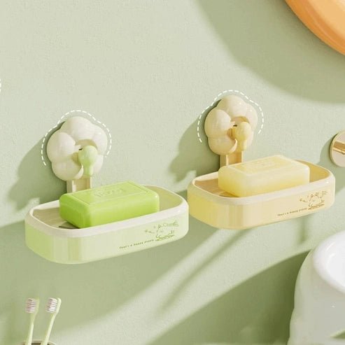 Flower-Shaped Suction Cup Soap Box