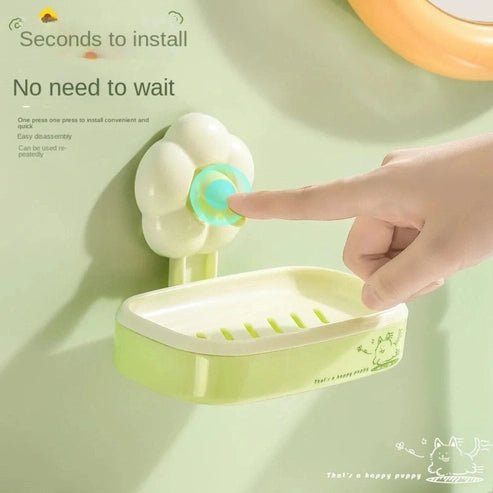 Flower-Shaped Suction Cup Soap Box