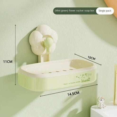 Flower-Shaped Suction Cup Soap Box