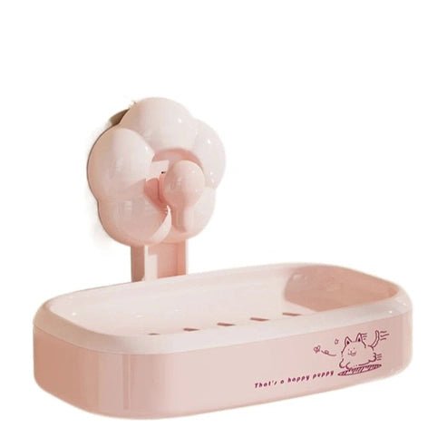 Flower-Shaped Suction Cup Soap Box