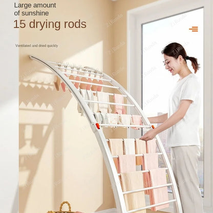 Folding Telescopic Floor-to-Ceiling Drying Rack