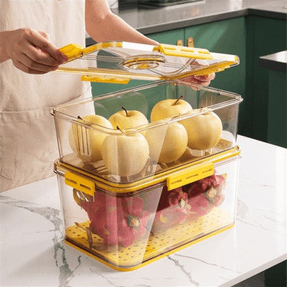 Fridge Storage Box Food Storage Containers Yellow Fridge Storage Stackable Clear Box · Dondepiso