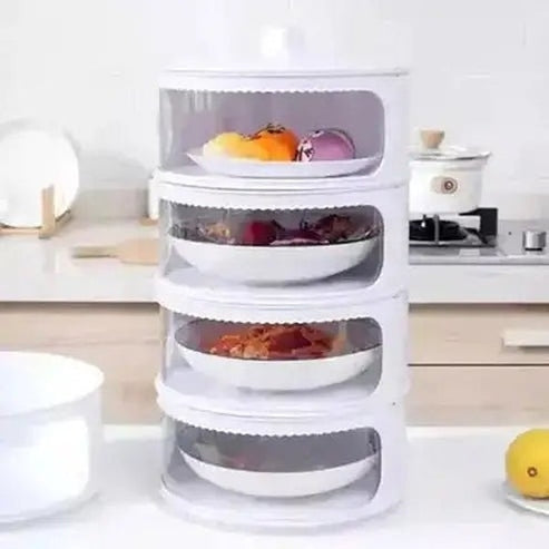 Hot Plate Rack Food Storage Containers White Multi-Layer side Hot dish shelves with lid – Dondepiso 