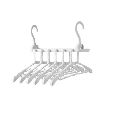 Closet Organizer Hanger Hangers White Multi-Clip Rotating Organizer Clothes Hanger – Dondepiso