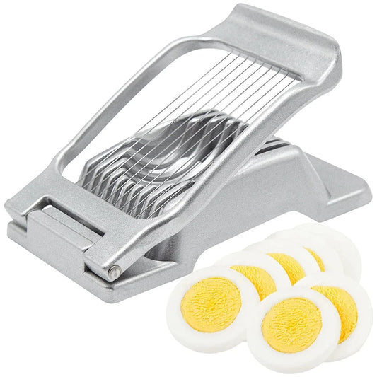 Heavy-Duty Aluminum Egg Slicer - Multifunctional Manual Egg Cutter Tool