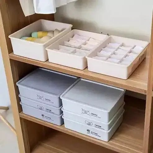 Bra Storage Divider Box Household Storage Containers Sturdy Bra Storage Divider Box with Lid – Dondepiso