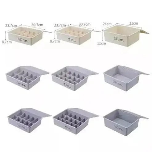 Bra Storage Divider Box Household Storage Containers Sturdy Bra Storage Divider Box with Lid – Dondepiso