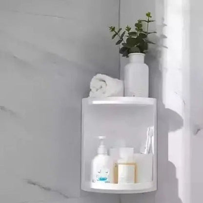 Corner Storage Box Household Storage Containers White Sundries Organizer Corner Storage Shelf Box · Dondepiso