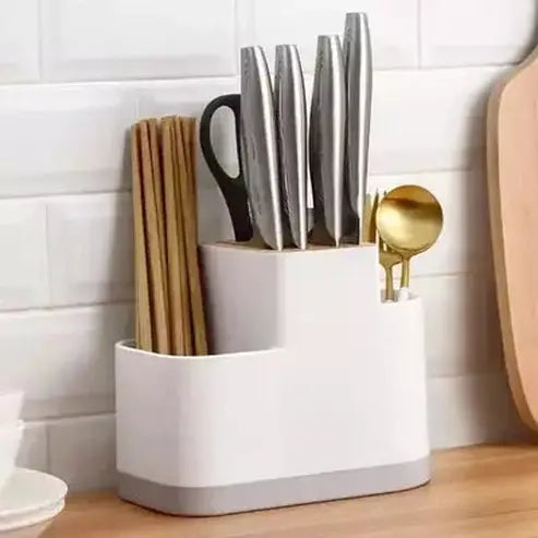 Countertop Cutlery Drainer Knife Blocks & Holders White Countertop Knife Holder Kitchen Rack · Dondepiso