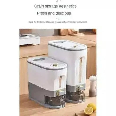 Large Capacity Grain Rice Dispenser Container with Lid 