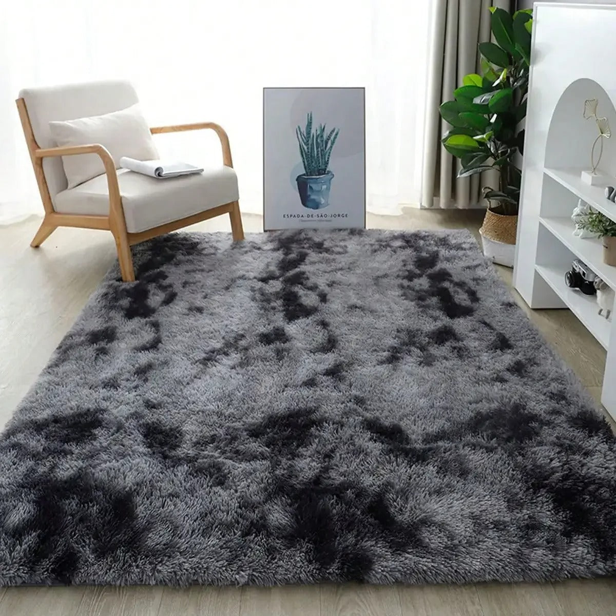 Plush Long-Pile Area Rug – Super Soft Non-Slip Thick Carpet