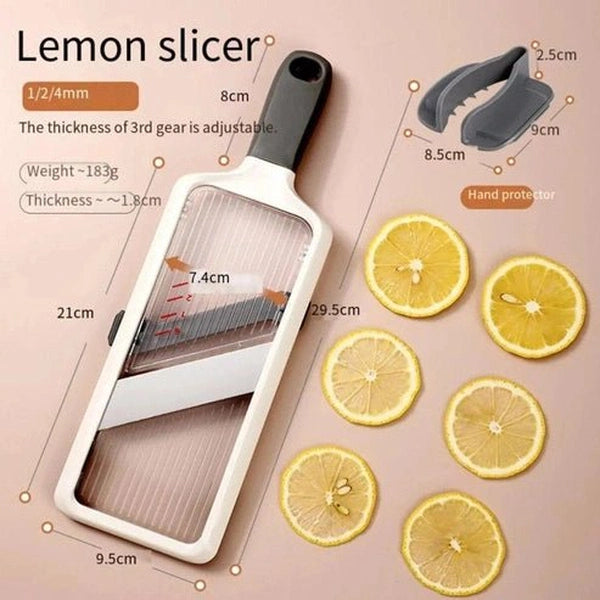 Manual Lemon & Vegetable Slicer with Hand Guard