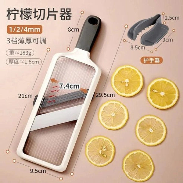 Manual Lemon & Vegetable Slicer with Hand Guard