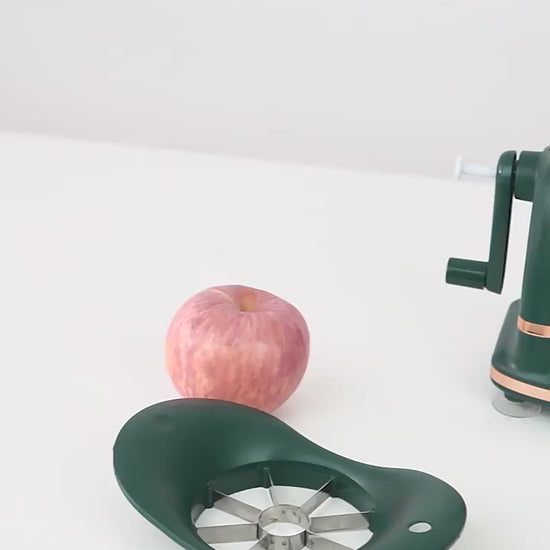 Portable Fruit Peeler and Slicer | Hand Crank Apple, Pear, and Vegetable