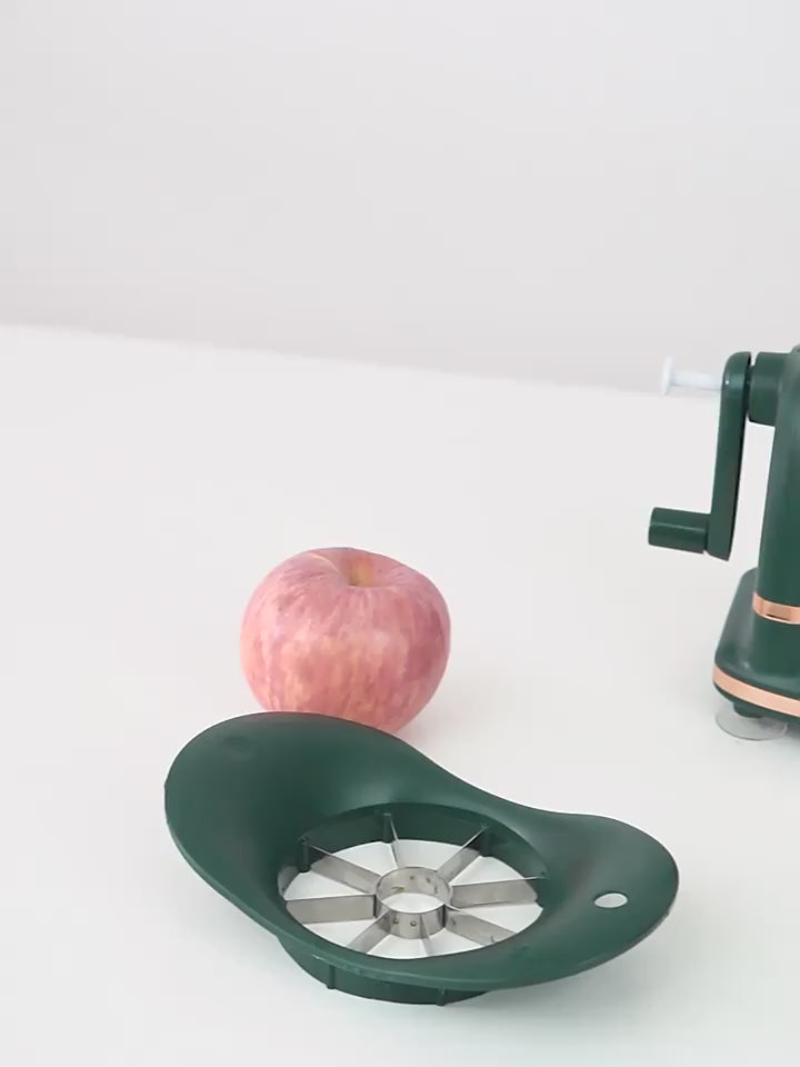 Portable Fruit Peeler and Slicer | Hand Crank Apple, Pear, and Vegetable