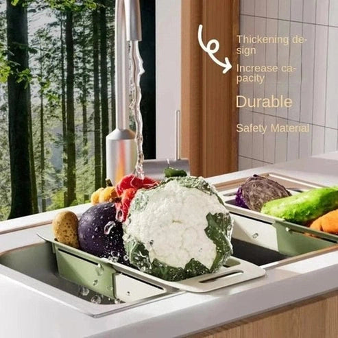 Retractable Drain Basket - Multifunctional Kitchen Organizer