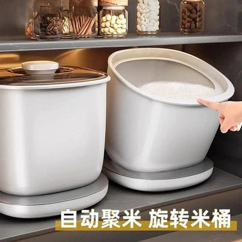 Rotatable Rice Dispenser & Sealed Storage Container