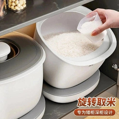 Rotatable Rice Dispenser & Sealed Storage Container