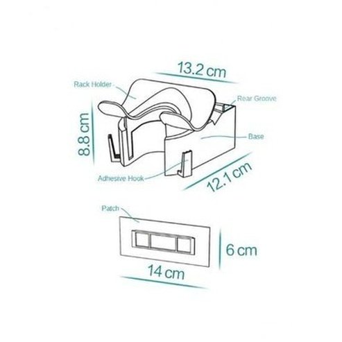 Rotating Hair Dryer Storage Wall Mount Bracket