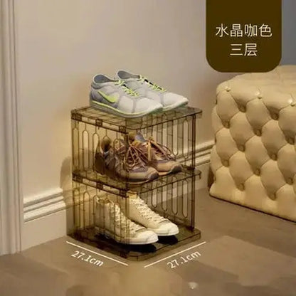 Simple Multi-Layer Clear Acrylic Shoe Rack