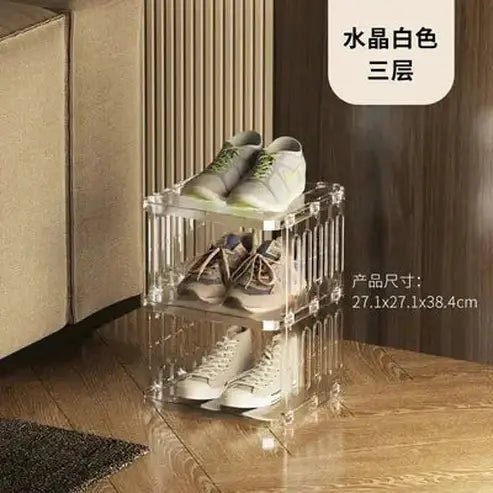 Simple Multi-Layer Clear Acrylic Shoe Rack