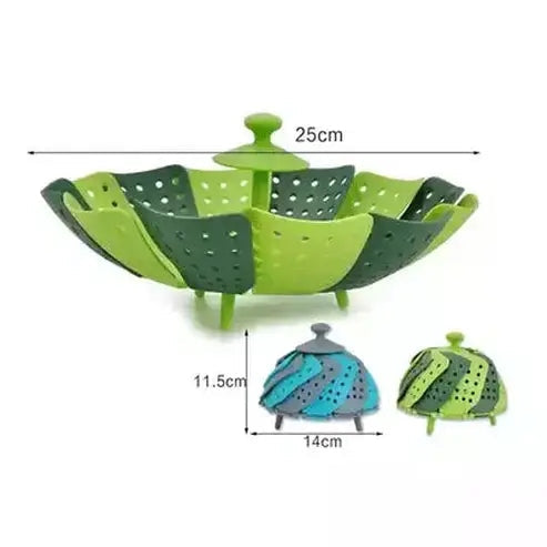 Plastic Steamer Basket Steamer Baskets Silicone Mesh Collapsible Steamed Food Basket – Dondepiso 