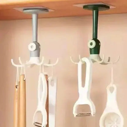 Under cabinet kitchenware storage hook