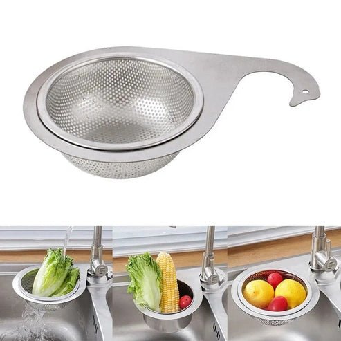 Swan-Shaped Sink Drain Basket - Stainless Steel Strainer