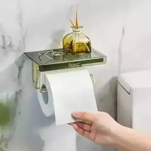 Iron Toilet Paper Holder Toilet Paper Holders Gold Wall Mount Gold Iron Toilet Paper Holder – Dondepiso 