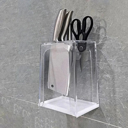 Transparent Acrylic Knife Block - Bacteria Prevention Storage Rack