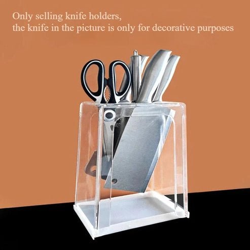 Transparent Acrylic Knife Block - Bacteria Prevention Storage Rack