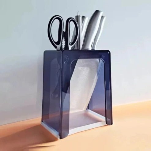 Transparent Acrylic Knife Block - Bacteria Prevention Storage Rack