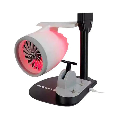 Turbojet Fan Blower with Humidifier Spray and Red Tail Flame Effect