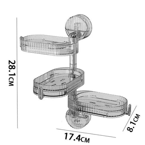 Wall-Mounted Suction Cup Rotating Soap Box