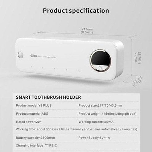 Xiaomi UV Toothbrush Razor Storage Sterilizer Rechargeable Toothbrush Holder LED Display Wall Mount Bathroom Accessories. Type: Toothbrush Holders. Brand: Xiaomi