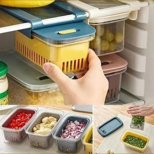 Refrigerator Fresh-Keeping Drain Box for Kitchen Storage