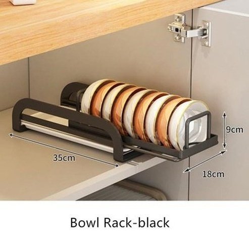 Pull-out Bowl Kitchen Cabinet Dish Drying Rack