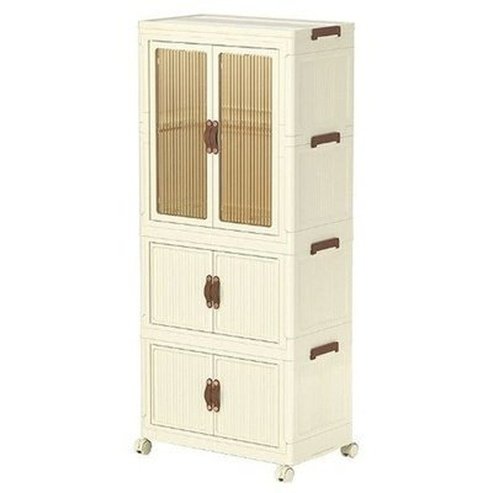 Storage Container Foldable Organizational Premium Plastic Assembly Free Canister Infant's Armoire Game Organizer Closet. Household Storage Drawers.