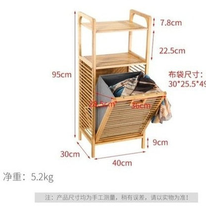 Multifunctional Wooden Laundry Basket Multi-layer Toy Basket Separation Design Dirty Clothes Basket Beautiful Thick Storage Organizers. Type: Laundry Baskets.