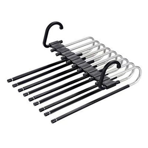 Upgrade Pants Hangers Stainless Steel Multifunctional Wardrobe Trouser Rack Non Slip Storage Shelf Space Saving Closet Organizer