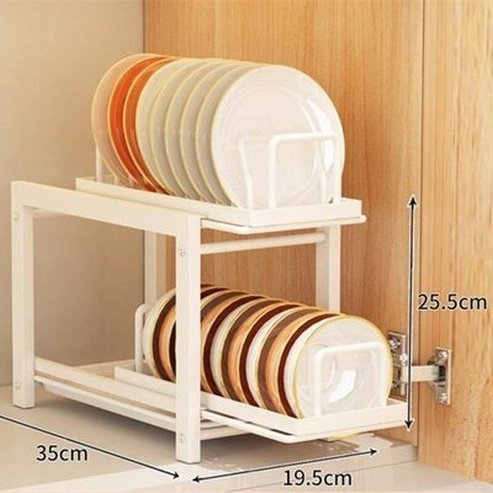 Pull-out Bowl Kitchen Cabinet Dish Drying Rack