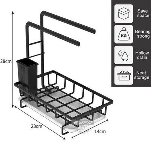 Sink Holder Rack For Sponge And Kitchen Soap 