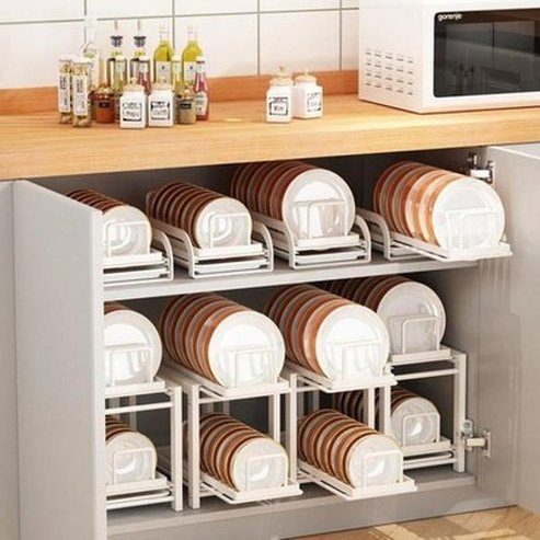 Pull-out Bowl Kitchen Cabinet Dish Drying Rack