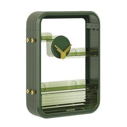 Cosmetics Wall Shelving Bathroom Accessory Mounts Green Cosmetics Luxury Layered Wall Storage Shelving · Dondepiso